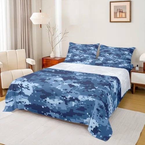 Miniatura 28 de Sábana bajera ajustable de 3 piezas con estampado de leopardo, tamaño individual, juego de ropa de cama de piel de guepardo para niños, bolsillo