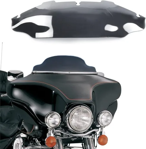 Miniatura 19 de Parabrisas negro de 4.5" para motocicleta, compatible con Harley Davidson Touring Street Glide Electra Glide FLHT FLHTCU Ultra Classic Glide FLHX