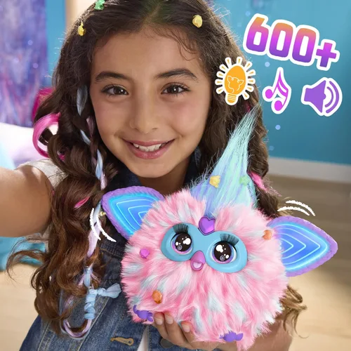 Miniatura 4 de Furby Cotton Candy, 15 accesorios de moda, juguetes de peluche interactivos para niñas y niños de 6 años en adelante, animatronic activado por voz