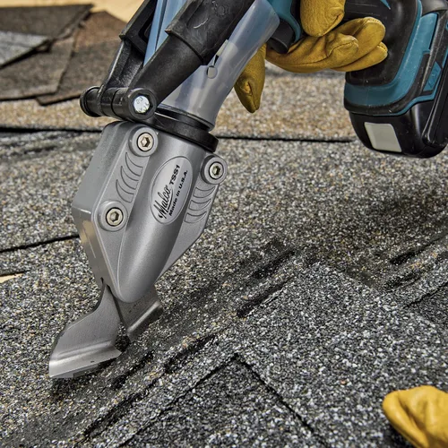 Miniatura 6 de Malco TSS1 Turbo Shear para tejas de asfalto - Mandíbula de bisel ancho, corte multicapa de 0.6 in, ajuste lateral de la cuchilla, control con una