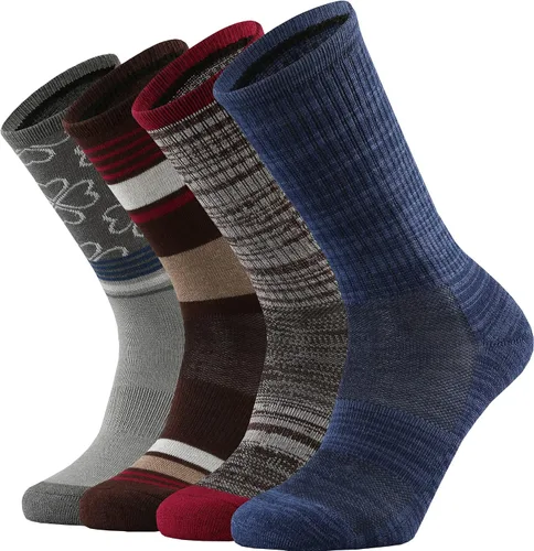 Calcetines acolchados de lana merino para mujer con ligeros y suaves térmicos, para senderismo, senderismo, golf, senderismo, casual, para mujer