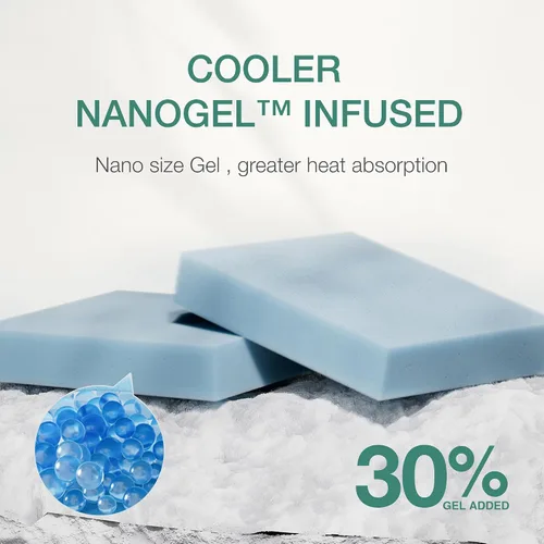 Miniatura 3 de Novilla Colchón tamaño Queen de 12 pulgadas en una caja con espuma viscoelástica de gel de enfriamiento avanzado con capa de soporte de carbón