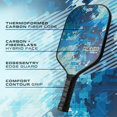 Miniatura 4 de Selkirk Sport SLK Helix Pro Paleta de Pickleball Paletas de Pickleball de Fibra de Carbono Termoformada con Cara Híbrida de Fibra de Carbono