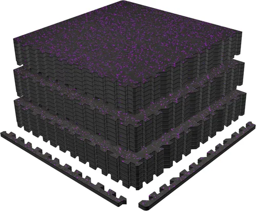 Miniatura 24 de AIRHOP Alfombrillas de Equipo de Ejercicio de 0.56 Pulgadas de Grosor, 48 Pies Cuadrados, 12 Baldosas Mejoradas de Goma Superior con Espuma EVA
