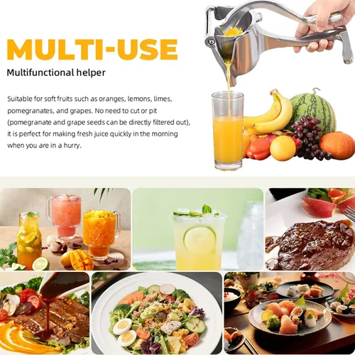 Miniatura 3 de Exprimidor, Extractor de Jugo de Fruta Fresca de Aleación de Aluminio, Exprimidor de Jugo Manual de Mano, exprimidor manual, Fácil de Limpiar