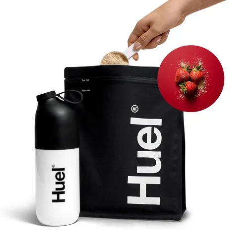 Miniatura 9 de Huel Black Edition Fresa 1.41 oz de proteína vegana en polvo Comida nutricionalmente completa 27 vitaminas y minerales, sin gluten 17