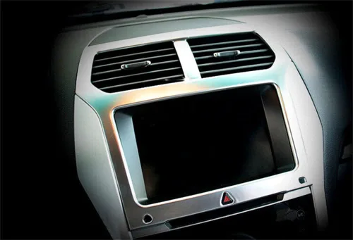 Miniatura 5 de L2R para Ford Explorer 2011 2012 2013 2014 2015 Accesorios para Interior de Coche Cubierta de Navegación del Tablero Consola Marco de Embellecedor