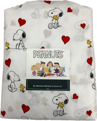 Miniatura 7 de Berkshire Blanket Peanuts - Juego de sábanas para el día de San Valentín (gris - siesta con corazones, matrimonial)
