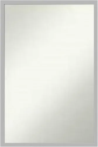 Miniatura 22 de Amanti Art Espejo de baño plateado para sobre el fregadero, 33 x 45 pulgadas, espejo de tocador rectangular blanco plateado y plateado, marco
