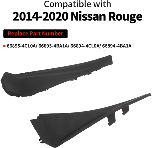 Miniatura 2 de KARPAL Extensión del guardabarros delantero izquierdo y del pasajero derecho compatible con Nissan Rouge 66895-4CL0A 66895-4BA1A 66894-4CL0A