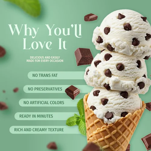 Miniatura 3 de Triple Scoop - Mezcla de helado de chocolate de menta prémium para hacer helados. Simple, fácil, delicioso. De mezcla gourmet a máquina en 5