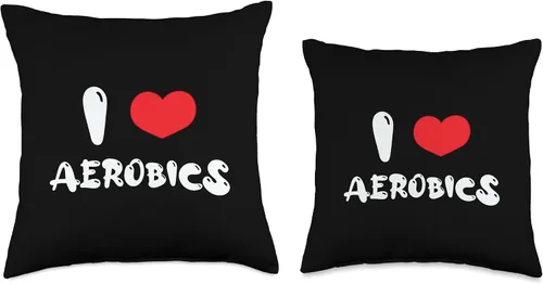 Miniatura 3 de Fitness Lover I Love Sports Gym Exercise Aerobics Throw Pillow, 16x16, Multicolor