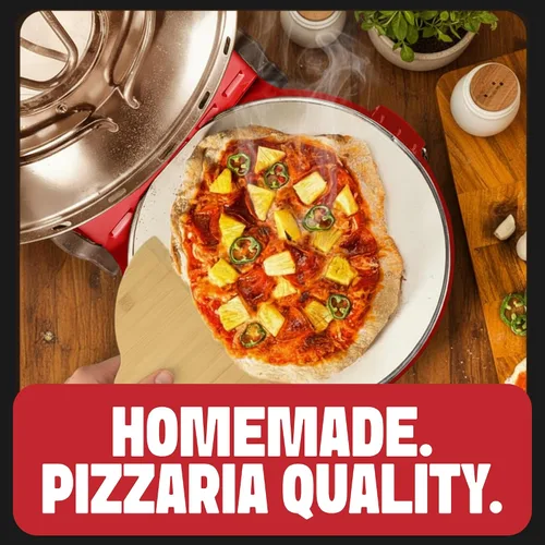 Miniatura 2 de Horno de pizza de corteza crujiente PIEZANO de Granitestone – Horno de pizza eléctrico de 12 pulgadas para encimera interior, con piedra cerámica