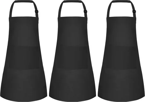 MEEZY Juego de 3 delantales para niños con bolsillos, delantal ajustable para pintar, delantal de arte para niños, delantales de chef para niños