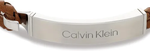 Miniatura 2 de Calvin Klein Men's Leather Bracelet Modern Essential with Braided Leather and Polished ID Plaque