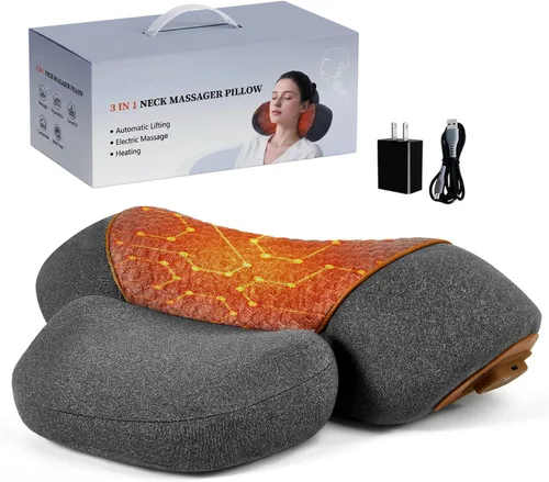 Miniatura 6 de Upgraded Neck Massager Pillow, 3-in-1 Neck Massager, Traction Massage with Heat, Neck Pillow for Shoulder Pain, Deep Tissue Pain Relief,Rechargeable