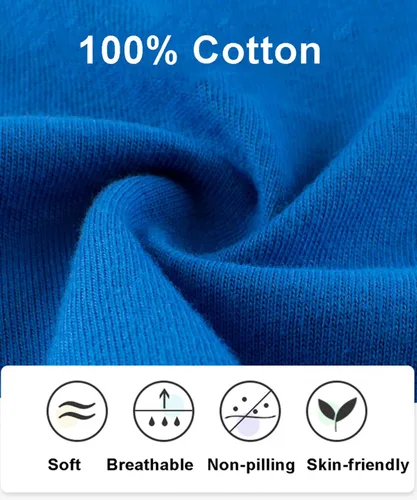 Miniatura 5 de Paquete de 2 sudaderas de algodón con cuello redondo para niños pequeños, camisetas de manga larga para bebé