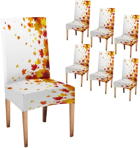 Miniatura 46 de CAPSCEOLL Fundas para Sillas De Comedor 4, Funda elástica para silla de comedor, lavable de elastano, fundas para sillas Parsons de cocina, Fundas