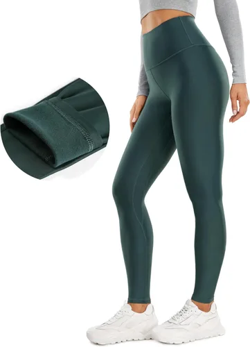 CRZ YOGA Leggings térmicos con forro polar para mujer de 28 pulgadas, pantalones de senderismo cálidos para invierno, pantalones de yoga de cintura