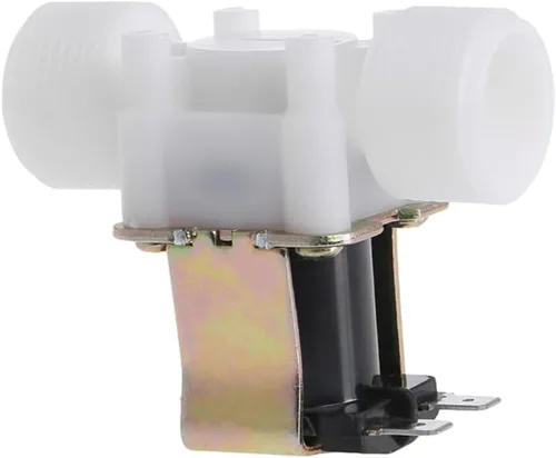 Miniatura 2 de 1/2" válvula electromagnética eléctrica de la entrada de agua de DC 12V normalmente cerrada N/C 0,02 a 0,8mpa - rosca recta plástica