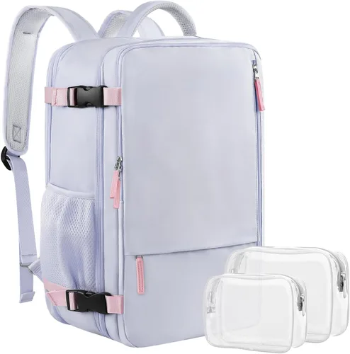 Miniatura 12 de Mochila de viaje Sinaliy para mujeres y hombres, Negro, Grande, Mochilas de viaje