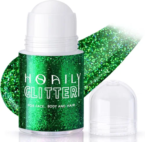 Miniatura 21 de HOSAILY Gel con Purpurina Negro Roll-on para Cara y Cabello, Pintura Facial con Purpurina Holográfica Camaleón que Cambia de Color para Halloween