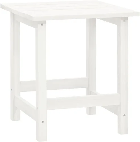 Miniatura 8 de Silla Adirondack para patio con mesa de madera de abeto maciza, color blanco, juego de muebles de patio al aire libre, juego de asientos de jardín