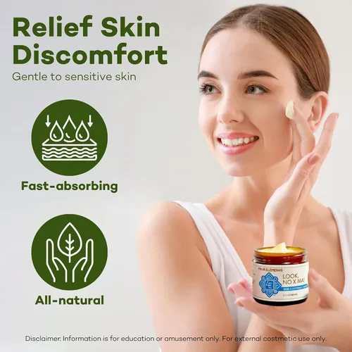 Miniatura 6 de Look NO X MA Crema calmante para la piel, 2 onzas, 100% orgánica, infusión de caléndula y manzanilla, crema hidratante para cuerpo y cara, hecha a