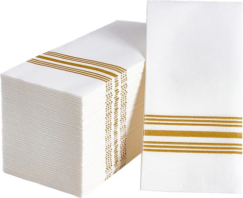 Vplus Paquete de 150 unidades de toallas de baño desechables para invitados, servilletas decorativas de baño, suaves y absorbentes, toallas de mano