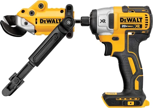Miniatura 11 de DEWALT Cizalla/Cortador de Metal Accesorio para Taladro, Listo para Impacto, Cabezal Pivotante de 360 Grados, Corta Material de 18GA
