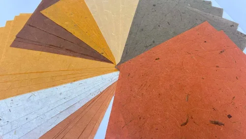 Miniatura 2 de 50 hojas A5 de fibra natural de morera, hojas de papel de morera, diseño de papel washi, arte para manualidades, suministros de origami, fabricación
