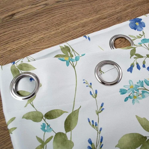 Miniatura 6 de Linentalks Juego de 2 paneles de cortinas opacas florales de 63 pulgadas de largo, cortinas opacas cortas con aislamiento térmico para sala