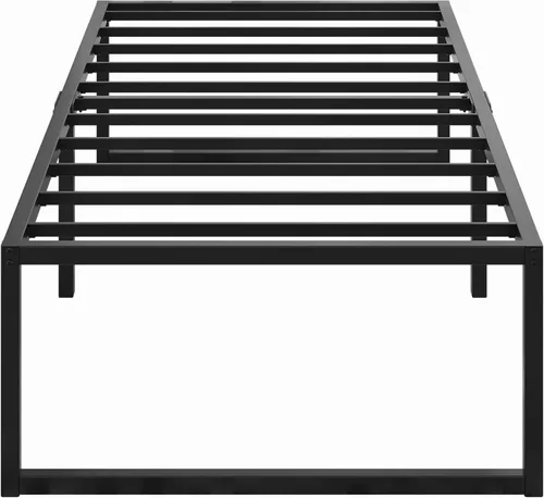 Miniatura 8 de Lutown-Teen Marcos de Cama Plataforma Individual de 18 Pulgadas de Metal Resistente Sin Necesidad de Somier, Sin Ruido, Fácil Montaje, Negro