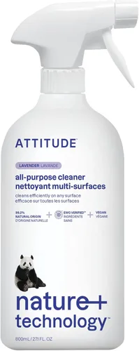 Miniatura 11 de ATTITUDE Spray limpiador multiusos, verificado por EWG, vegano, fabricado con 94% de ingredientes a base de plantas, sin rayas para cocina, baño