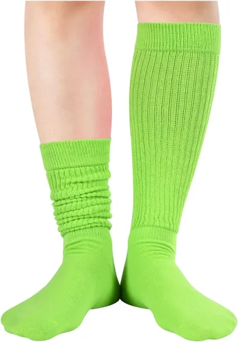 Miniatura 4 de Zmart Calcetines largos hasta la rodilla para mujer, calcetines largos de tubo suave, calcetines de los años 80 y 90, tallas 5-10