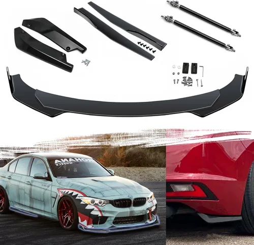 Miniatura 21 de x xotic tech Alerón Labio Universal para Parachoques Delantero Spoiler Barbilla Divisor Difusor Protector Ala Guardabarros Moldura Kit de Carrocería