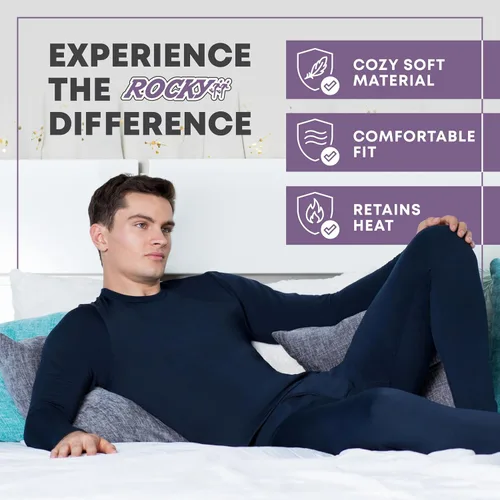 Miniatura 7 de Rocky - Conjunto de dos piezas de ropa interior térmica para hombre, 3XL