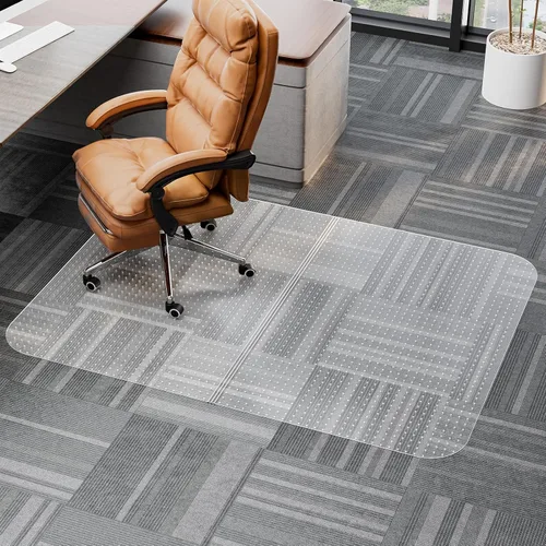 Miniatura 12 de Tapete para silla de oficina para suelo de madera dura, 36 x 48 pulgadas, paquete de 2 alfombrillas para sillas para suelos duros, tapete protector
