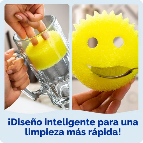 Miniatura 4 de Scrub Daddy Esponjas de Color – Esponjas multiusos para platos sin arañazos para limpieza de cocina, baño y hogar – Hechas con espuma de polímero