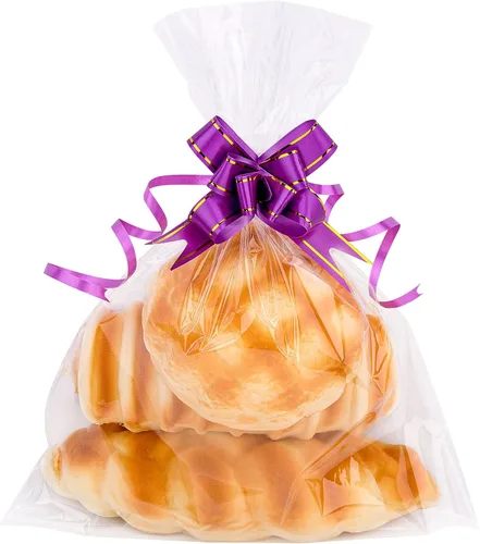 Miniatura 6 de Awpeye 100 bolsas transparentes de celofán para celofán, buenas para pasteles, panadería, galletas, dulces, postres, palomitas de maíz, postre