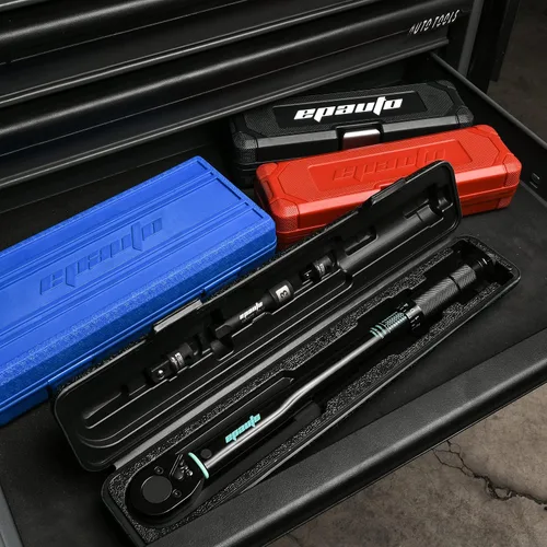 Miniatura 6 de EPAuto Llave dinamométrica de clic de transmisión de 3/8 pulgadas, 10-80 ft-lb / 13.6-108.5 Nm, negro