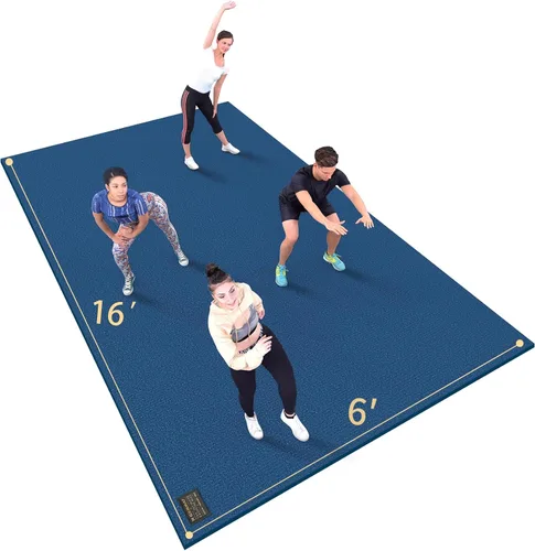 Miniatura 17 de GXMMAT Extra Large Exercise Mat 16'x6'/12'x6'/10'x6'/8'x6'(7mm), Extra Wide Workout Mats for Home Gym Flooring, Non-Slip Thick Durable Cardio Mat