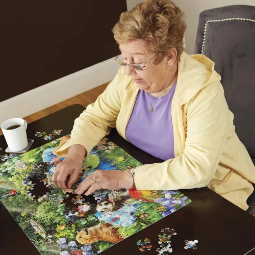 Miniatura 3 de White Mountain Rompecabezas de 1000 piezas de collage de la Tierra de los Lagos con piezas grandes para adultos y familia de 24 x 30 pulgadas, I