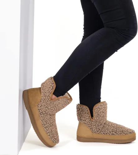 Miniatura 2 de RockDove - Pantuflas estilo botín de forro polar con espuma viscoelástica y suela de goma para mujer