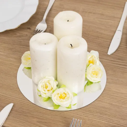 Miniatura 21 de Efavormart - Paquete de 6 platos de carga de plástico acrílico con relieve de encaje rústico dorado de 13 pulgadas