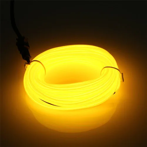 Miniatura 16 de JIGUOOR - Tira de luces de neón brillantes con cable EL y paquete de baterías, de 9.8 pies, 360 ° de iluminación, para bricolaje, festivales, Azul