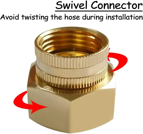 Miniatura 3 de Uenede Conector giratorio reductor de manguera de jardín de latón de 3/4 "GHT a 3/4 "NPT roscado doble hembra reductor adaptador de conversión