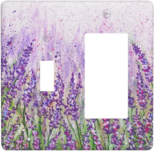 Miniatura 203 de Placa de cubierta de tomacorriente con diseño de mariposa, placas decorativas de pared, 1 gang, cubiertas de enchufes eléctricos, placa frontal Arte