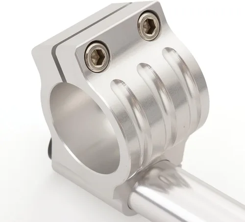 Miniatura 6 de 1.220 in motocicleta clip en manillar apto para tenedor tubo 1.220 in, 7/8" Street&Sport Bike Handlebar, 1.220 in Clip on barras CNC plata