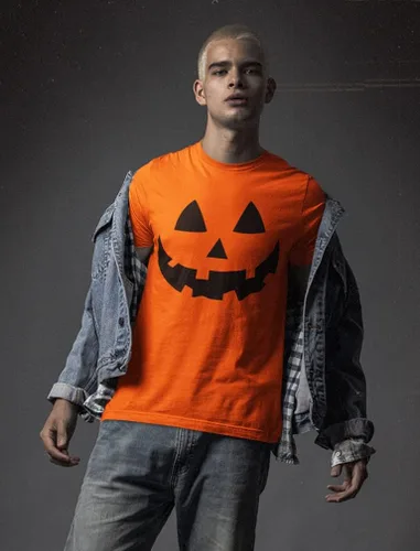 Miniatura 3 de Camisa de calabaza de Halloween para hombre, disfraz de Jack O Lantern para hombre